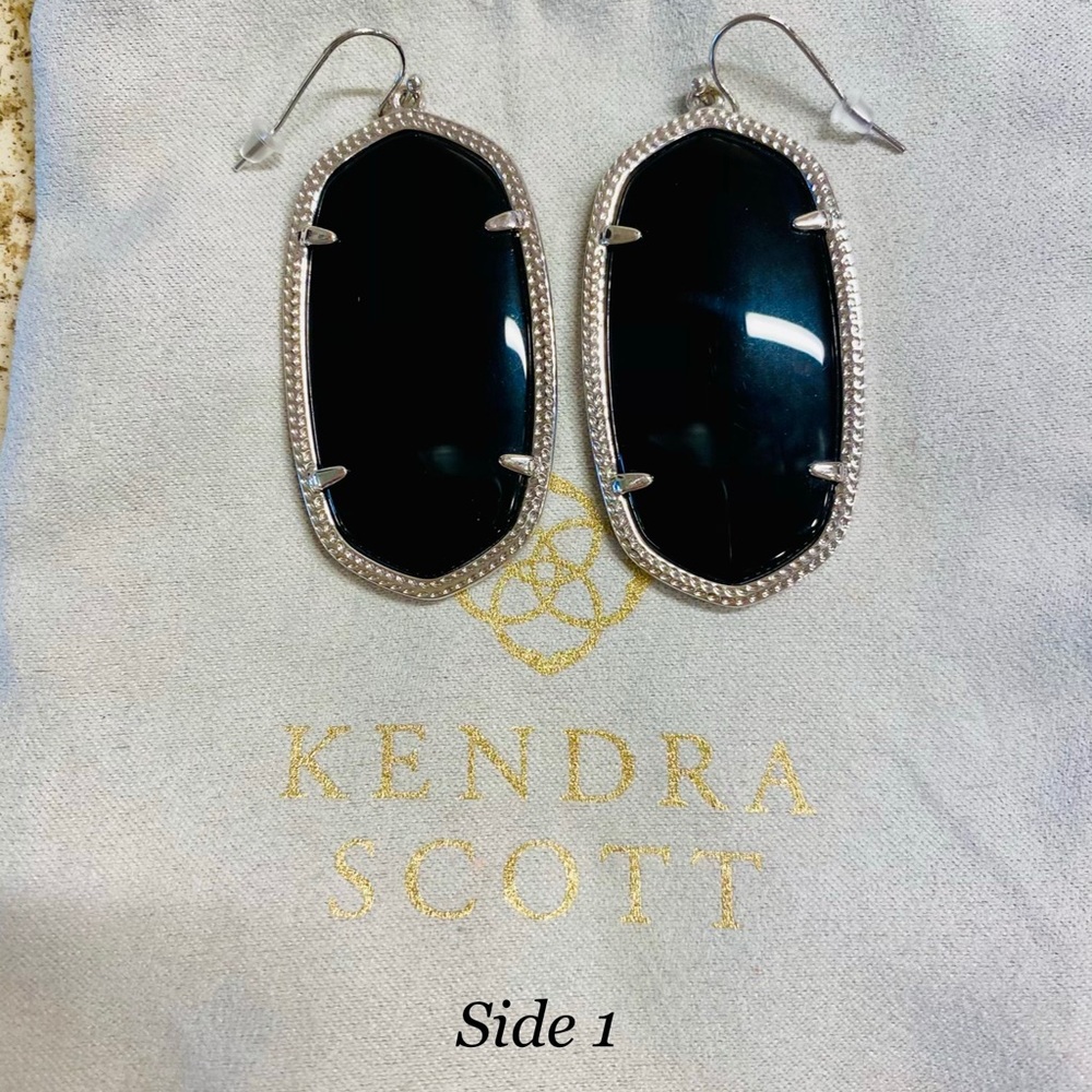 Kendra Scott Black and Silver Danielle Earrings
